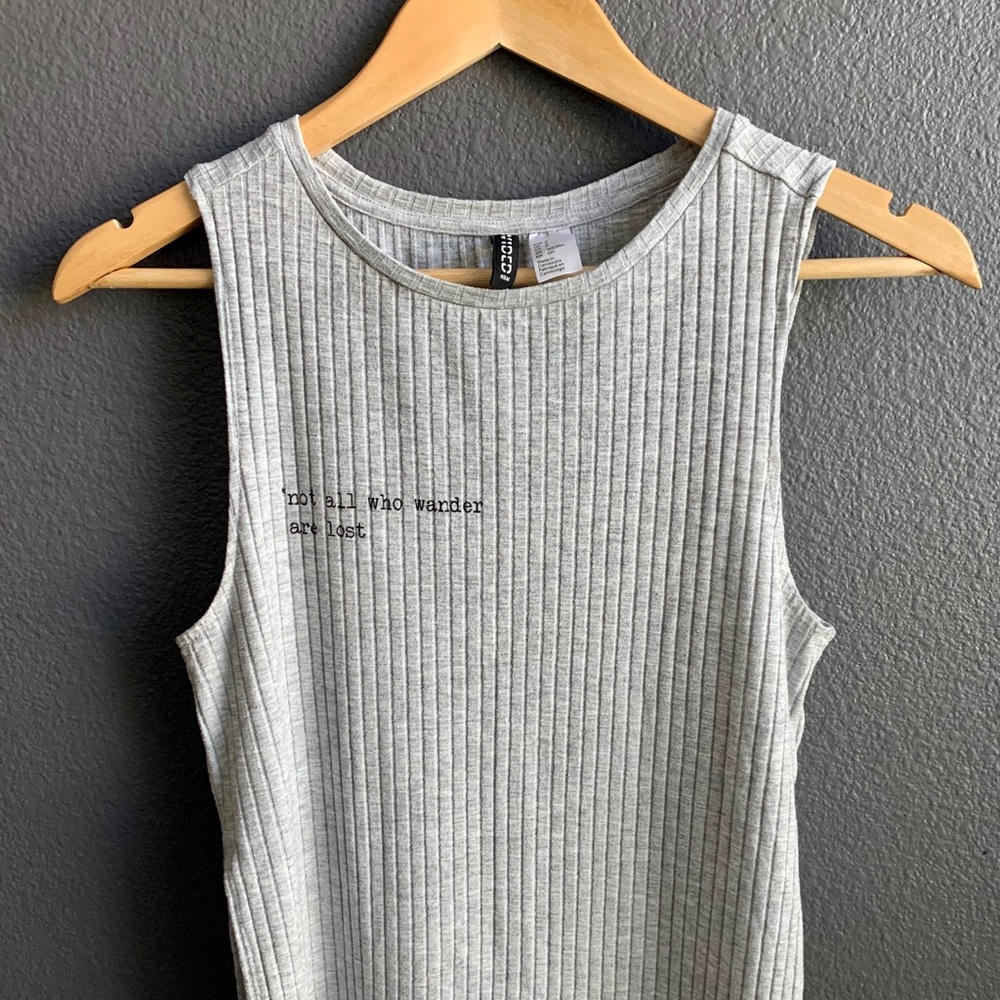 🔆 H&M Ribbed Tunic T-Shirt - Picture 3 of 5